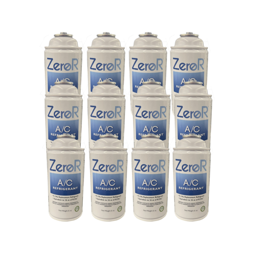 ZeroR® Universal AC Refrigerant – R134a Replacement – 12 Cans (1 Case)