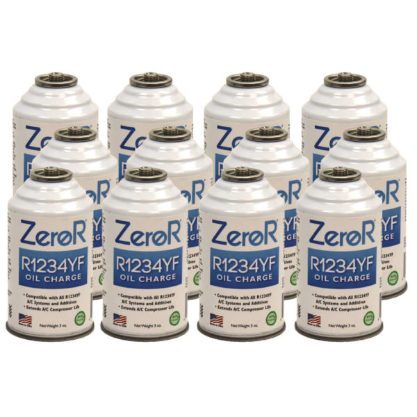 12 cans of ZeroR Brand ZR1234YFOC