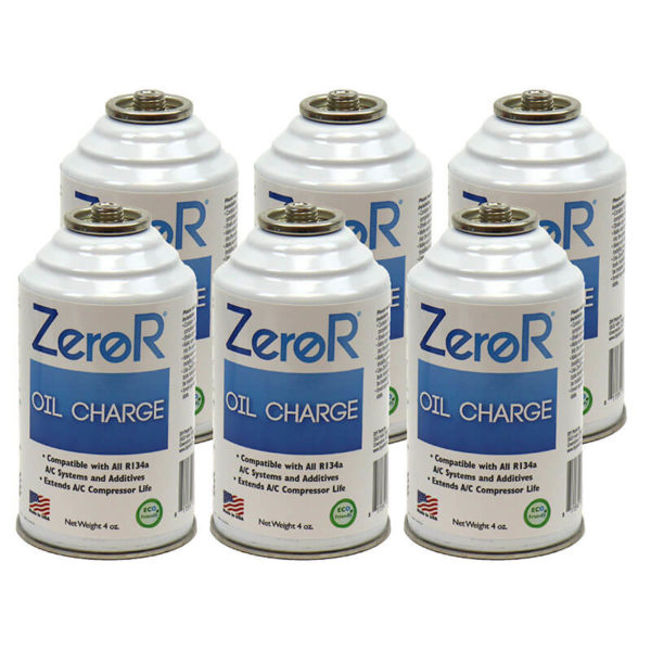 ZeroR<sup>®</sup> AC Oil Charge for R134a R12 R22 - 6 Cans