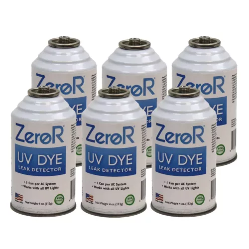 ZeroR® A/C UV Dye Leak Detector R134 R12 R22 – 6 Cans
