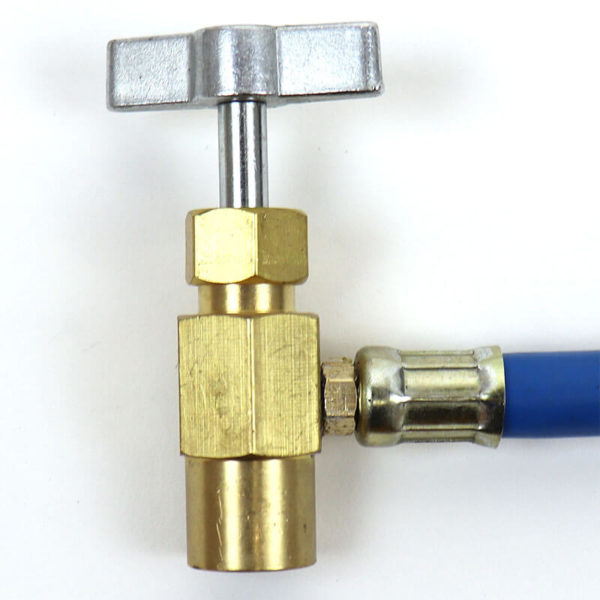 ZeroR<sup>®</sup> R134a Can to R1234YF Port HD Brass Can Tap with Gauge