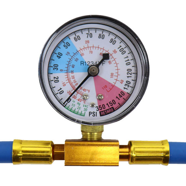 Can tap hose and gauge