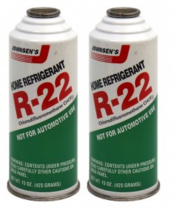 Two cans of Johnsens R22 Home AC Refrigerant