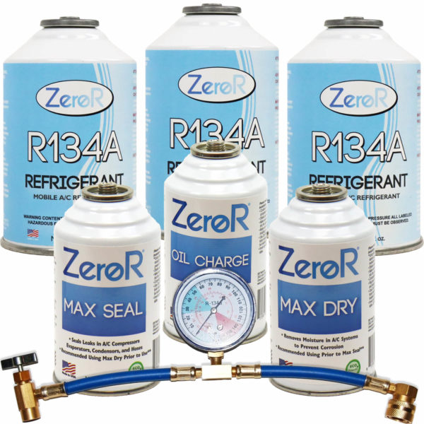 R134a auto air conditioning recharge Kit