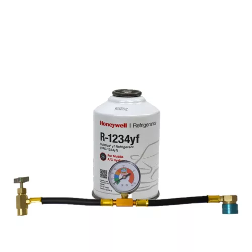 ZeroR® Top Off Kit – Genuine 8oz R1234YF Refrigerant & Heavy Duty Brass Can Tap