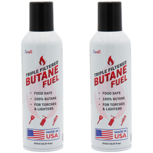 ZeroR® Butane Fuel Refill | 10.67 fl oz 315ml | Made in USA | 2 Cans